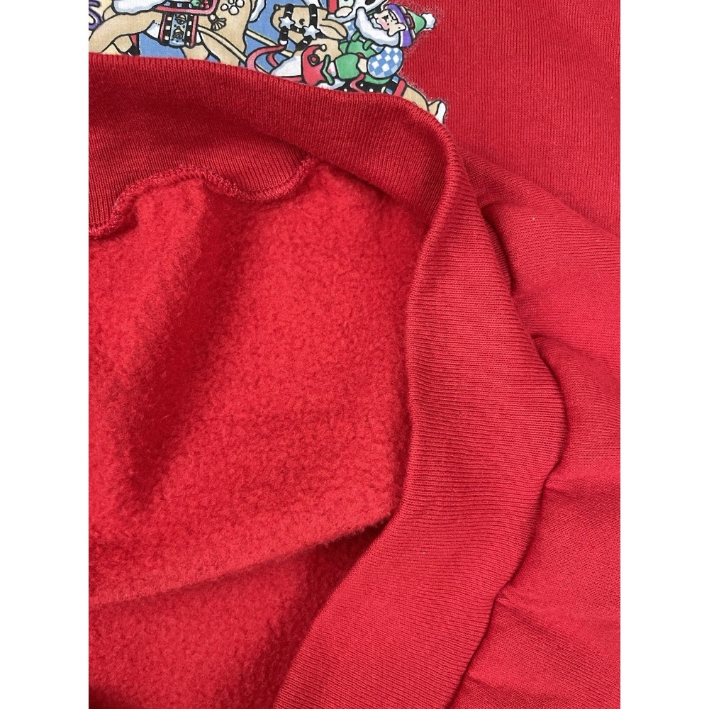 Jerzees Christmas Sweatshirt Women's Size XL Here Comes Santa Claus Ho Ho Ho Red - Picture 6 of 8